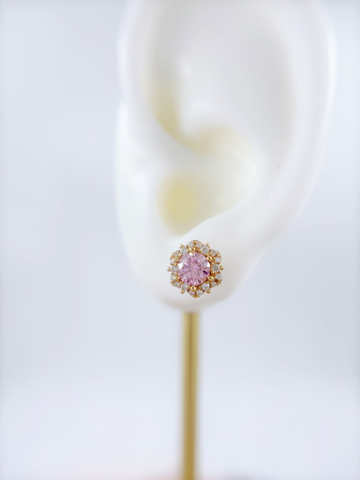 Earrings | Pale Pink on Starburst Rose Halos