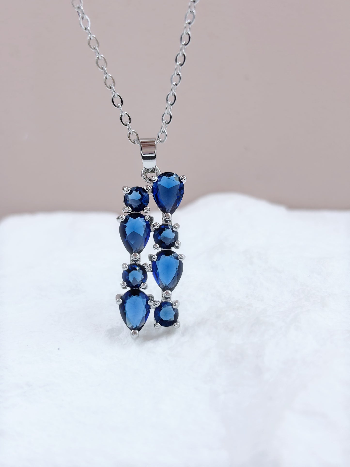 Multi Gem Necklace | Sapphire Blue