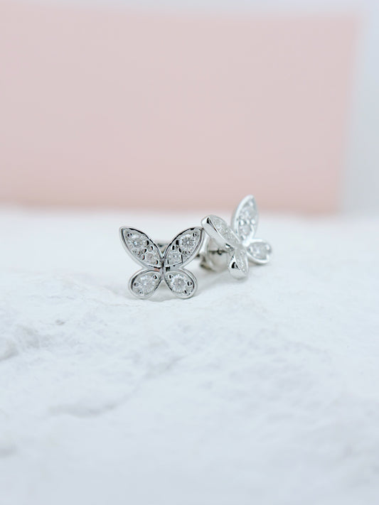 Earrings | Silvery Flutter