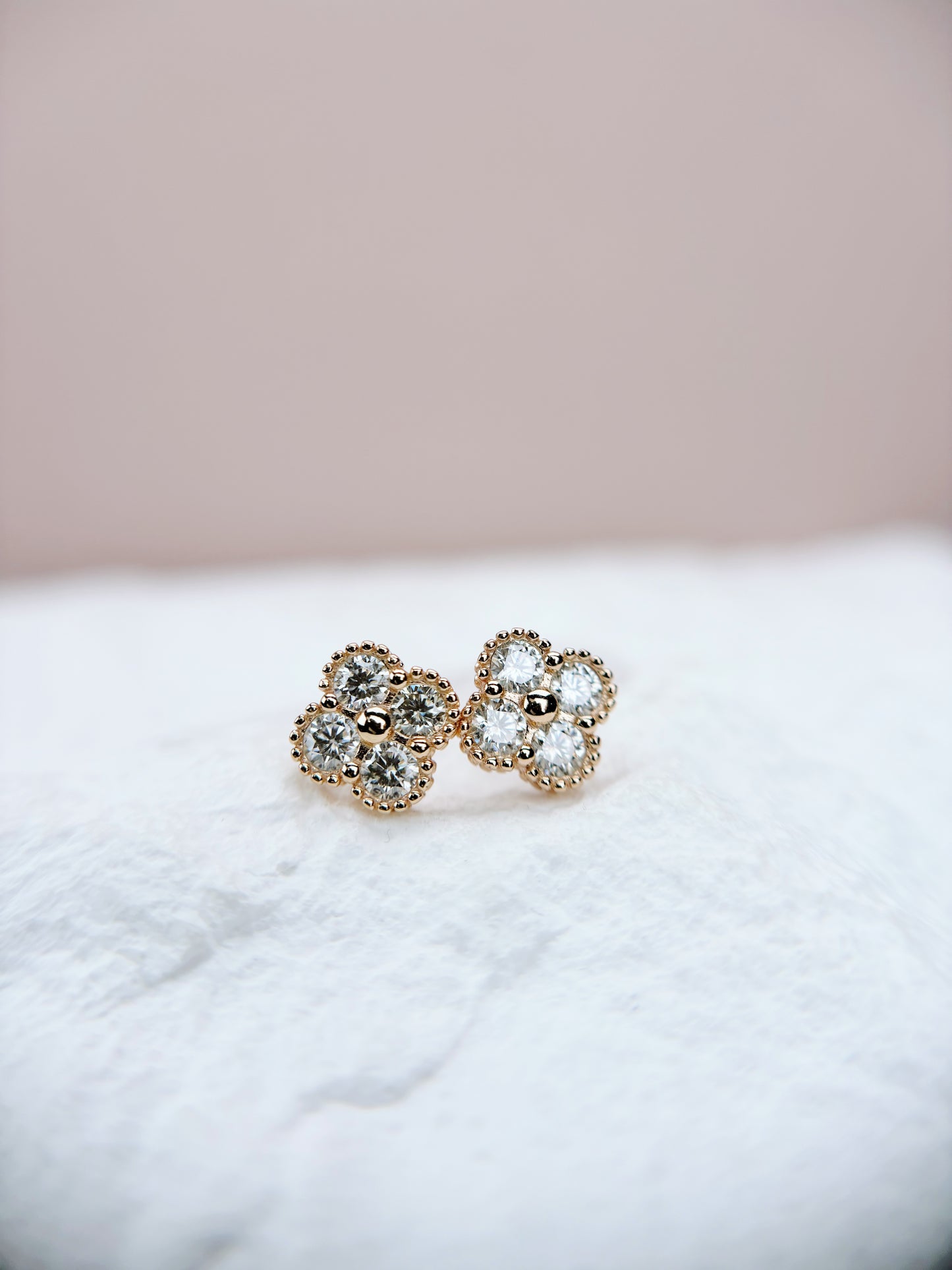 Earrings | Rose Gold Clover