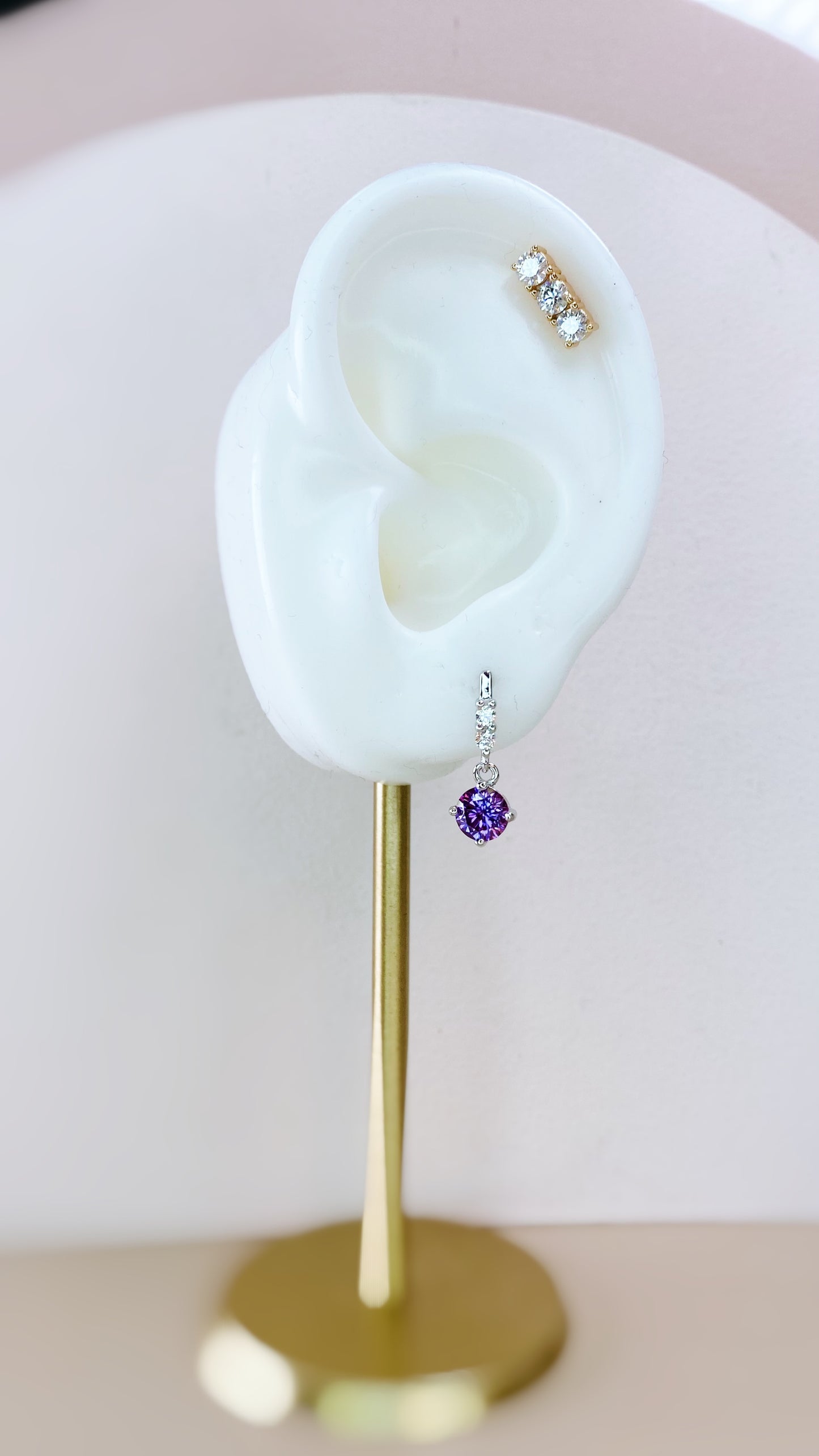 Earrings | 0.5 Carat | Aubergine Purple