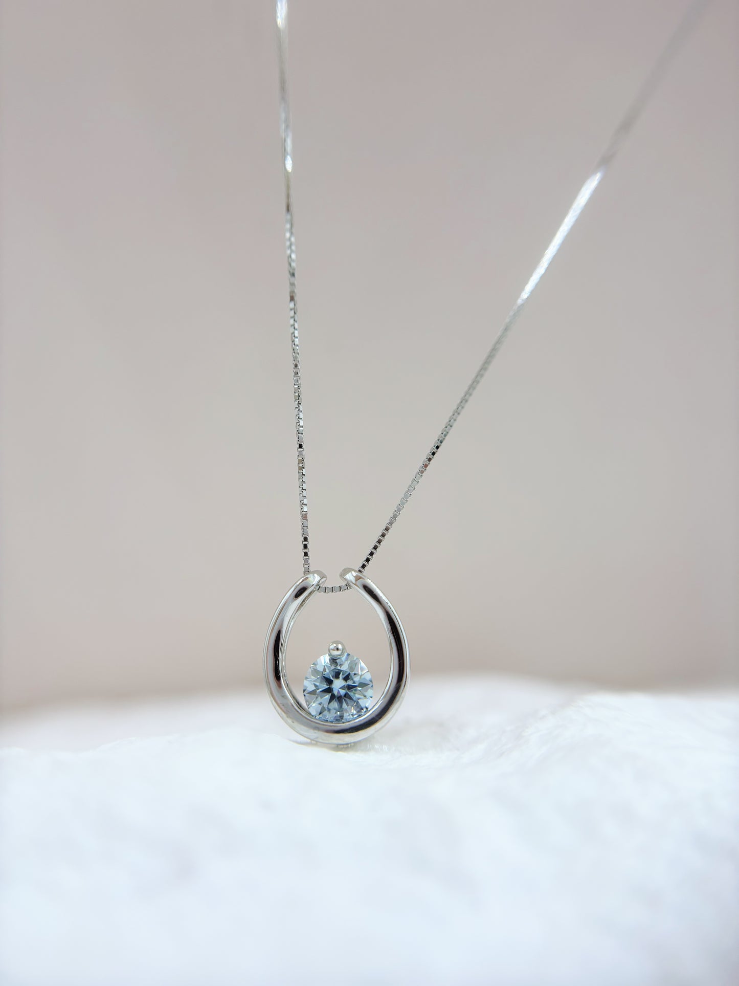 Necklace | 0.5 Carat | Slate Blue Grey