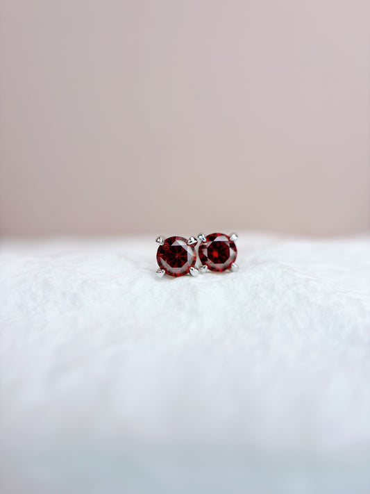 Earrings | 0.5 Carat | Scarlet Red