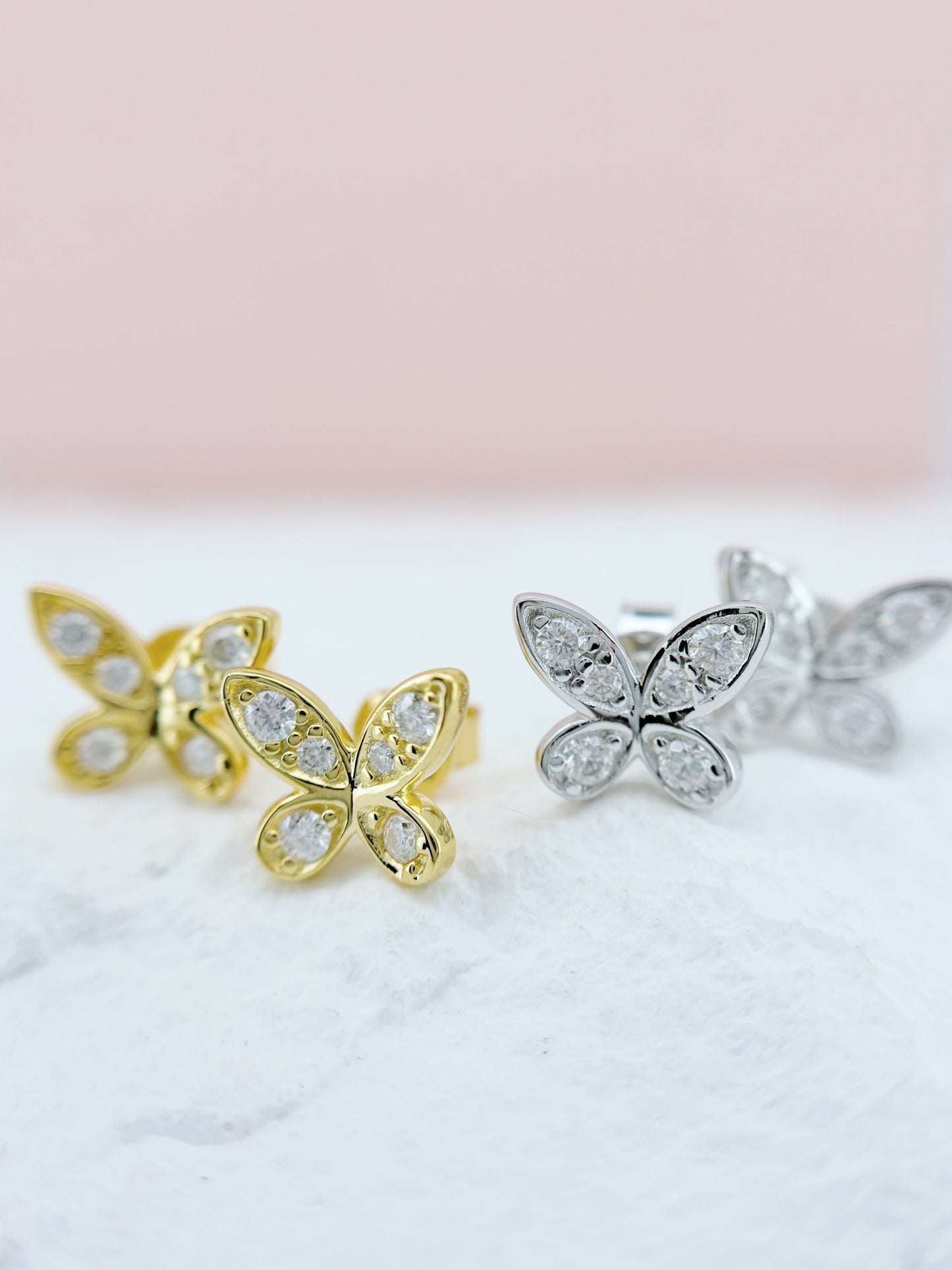 Earrings | Silvery Flutter