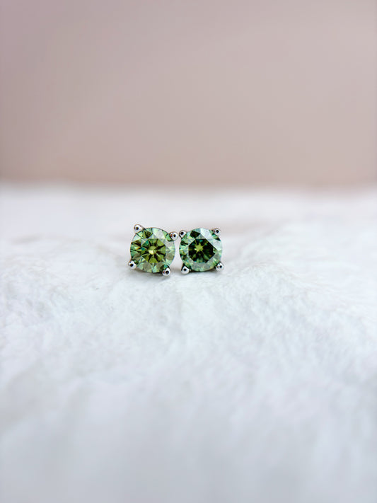 Earrings | 0.5 Carat | Forest Green