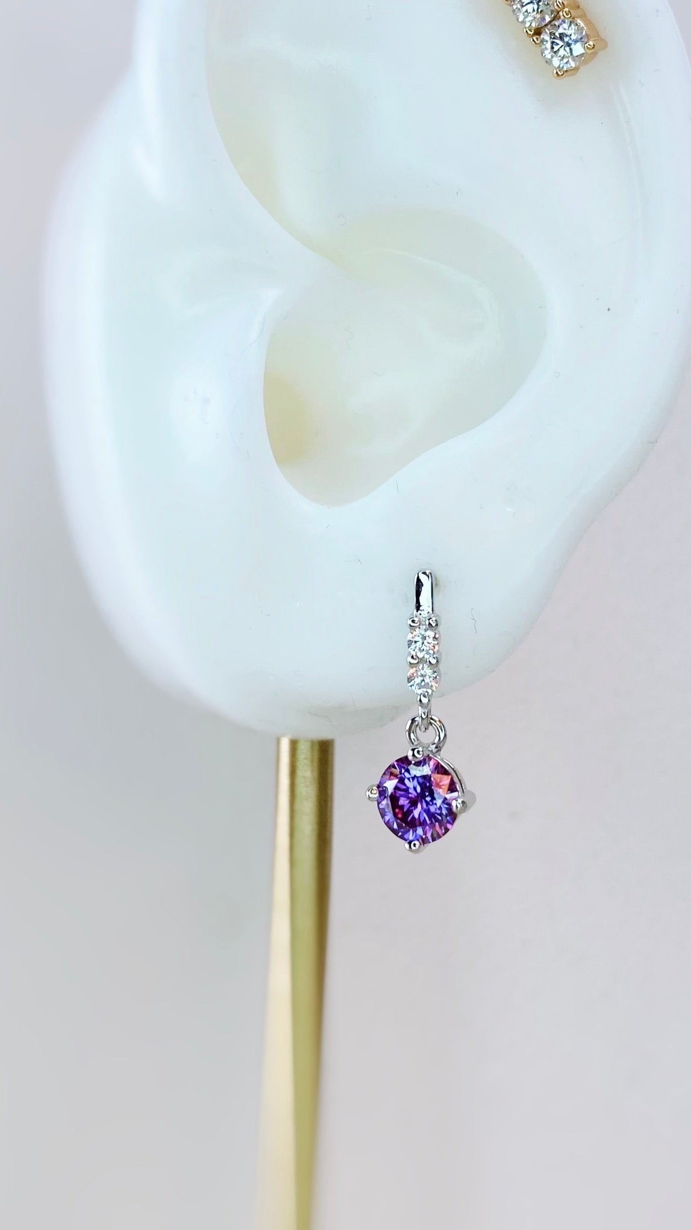 Earrings | 0.5 Carat | Aubergine Purple