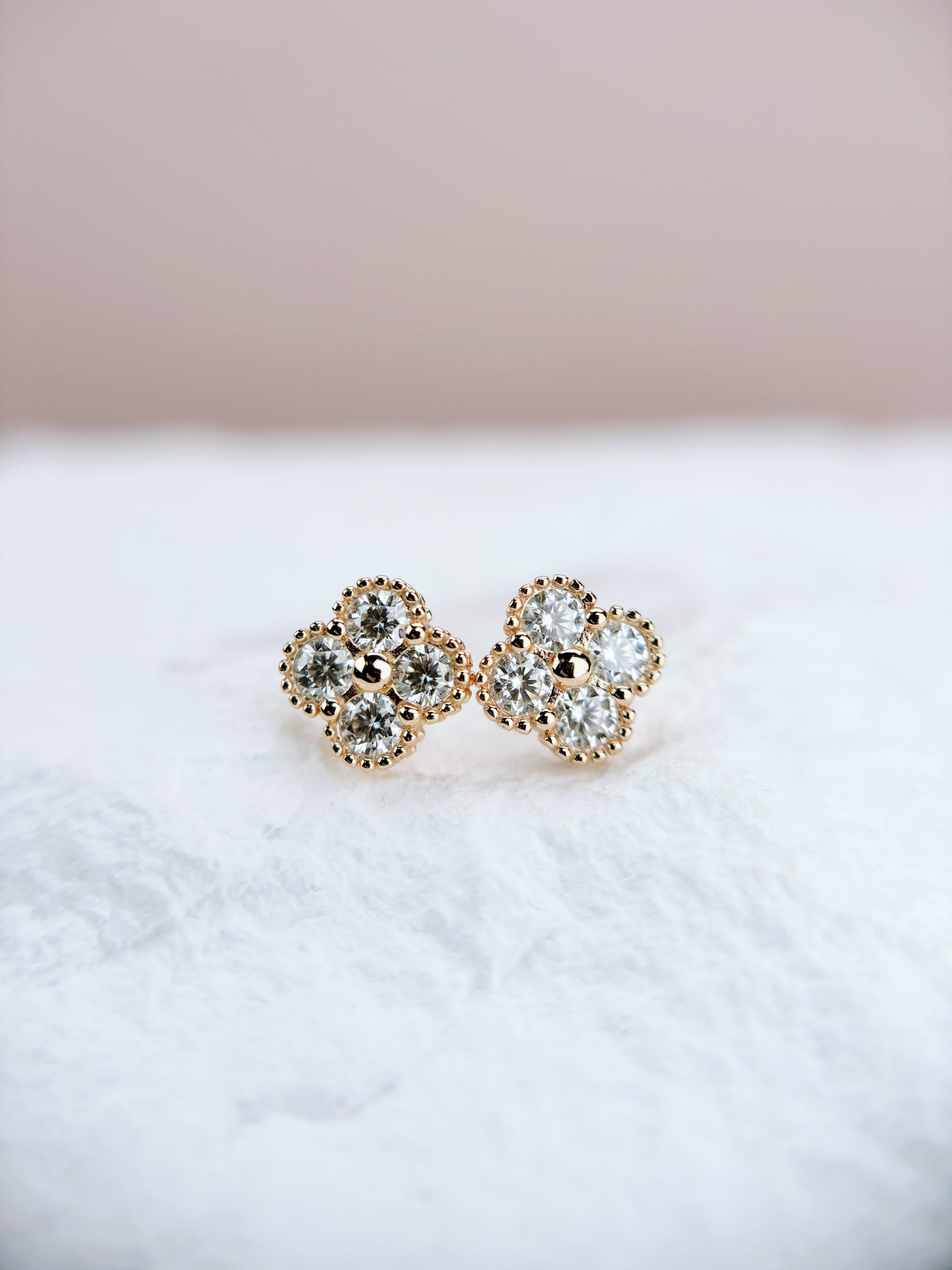 Earrings | Rose Gold Clover