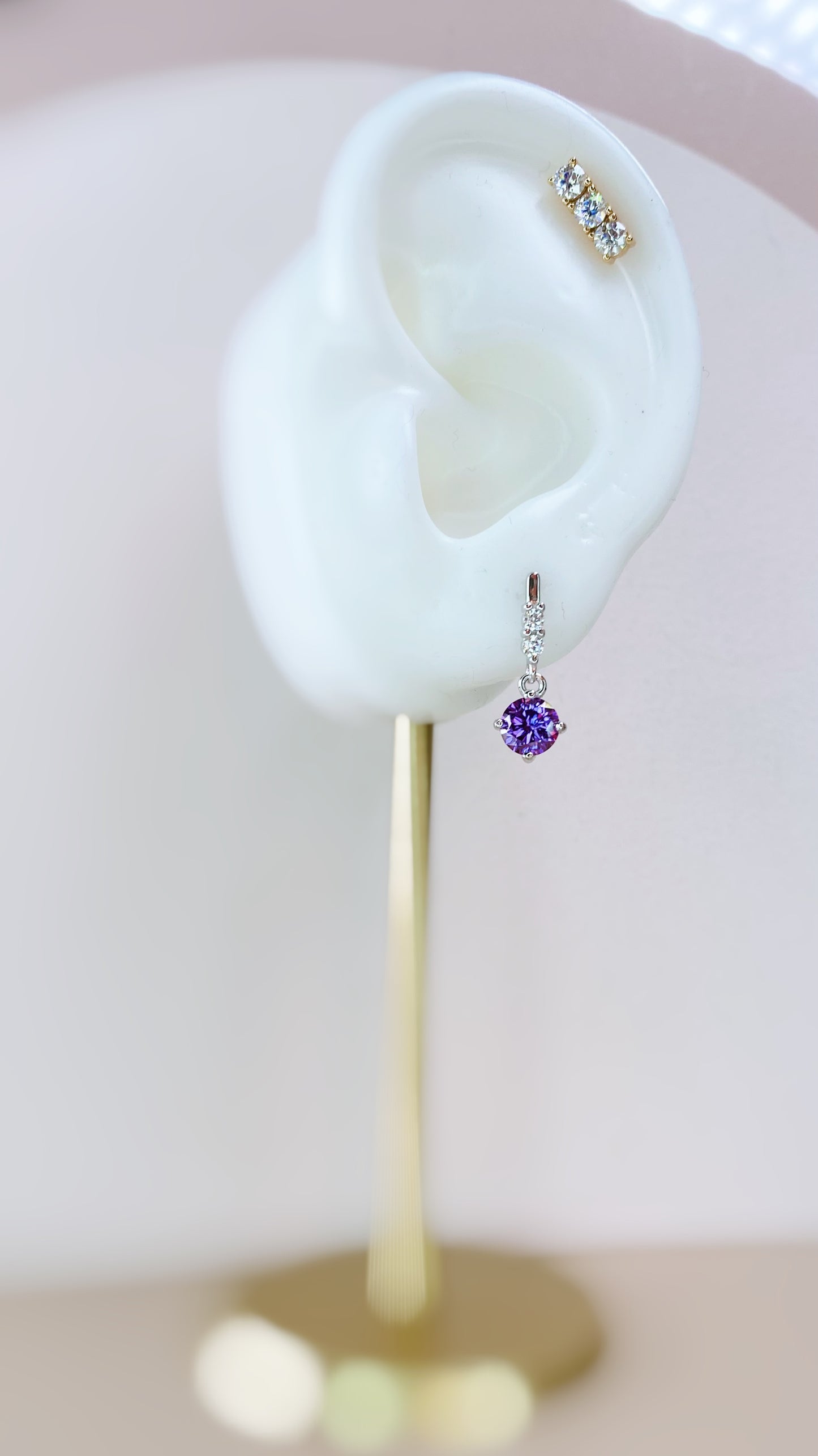 Earrings | 0.5 Carat | Aubergine Purple