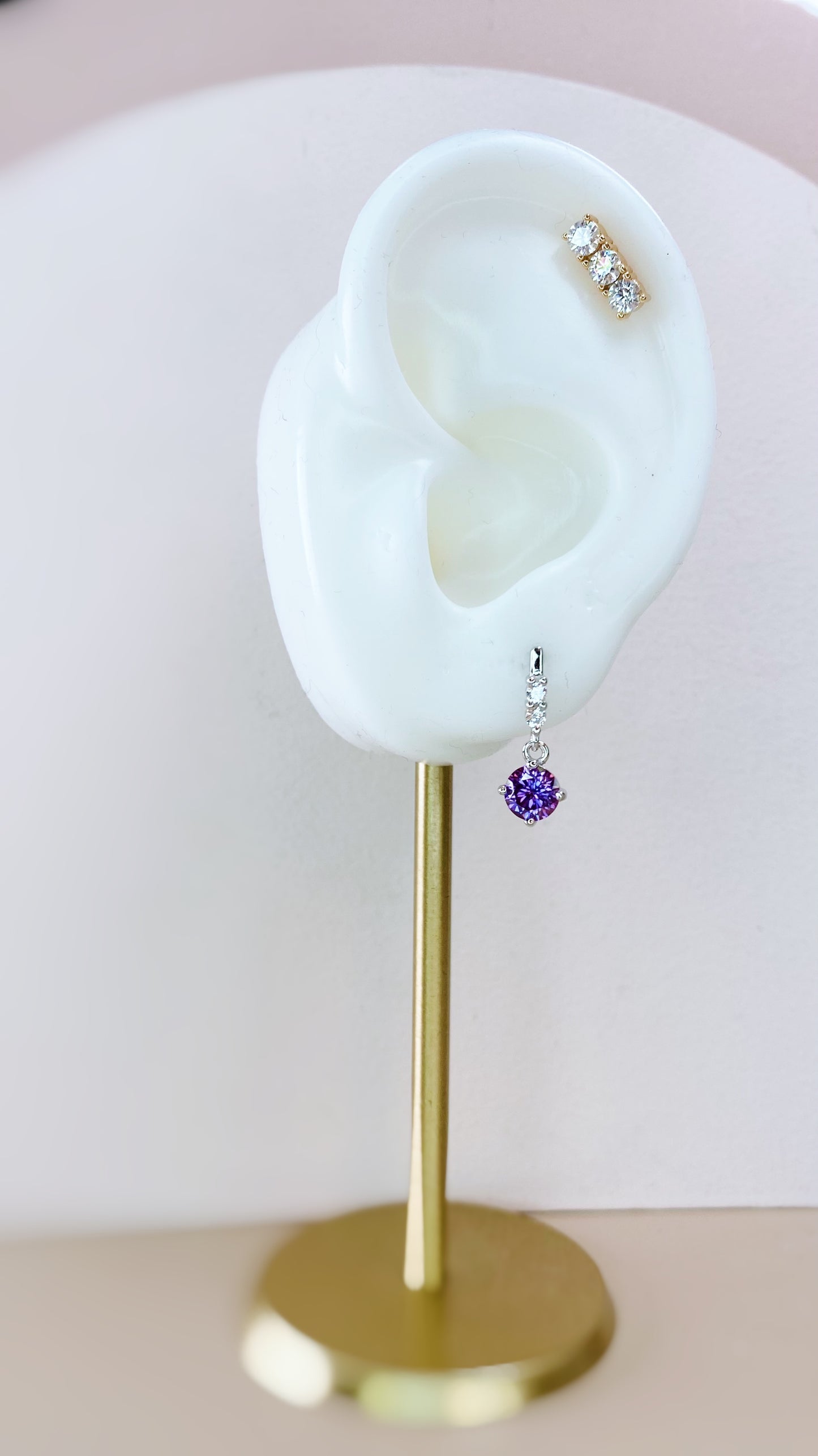 Earrings | 0.5 Carat | Aubergine Purple