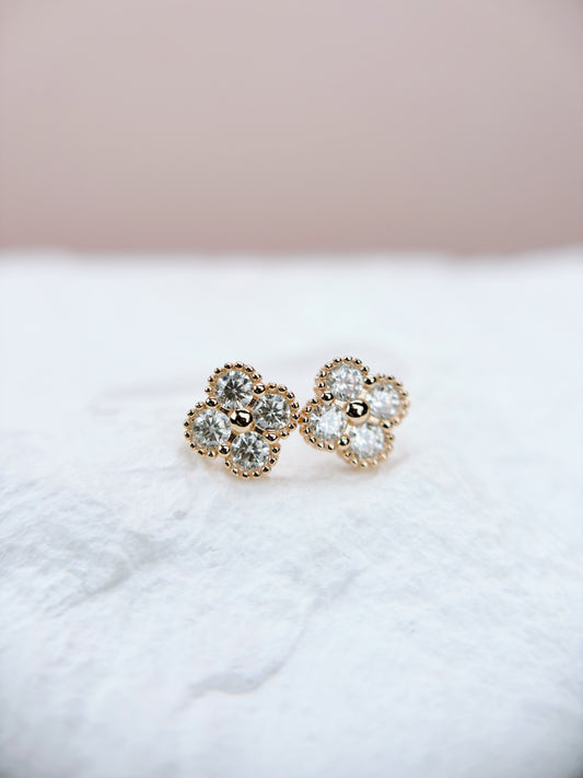 Earrings | Rose Gold Clover