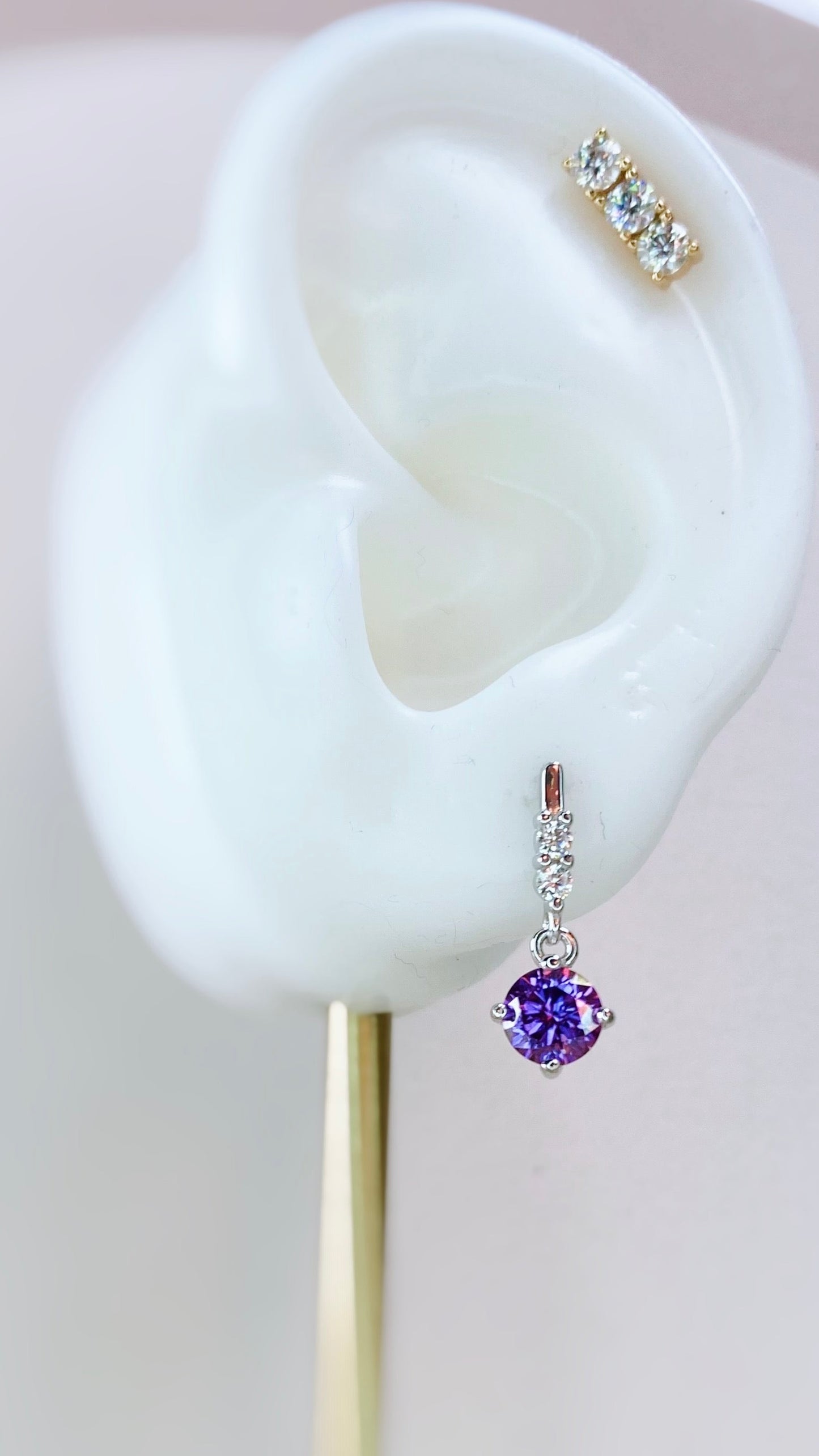 Earrings | 0.5 Carat | Aubergine Purple