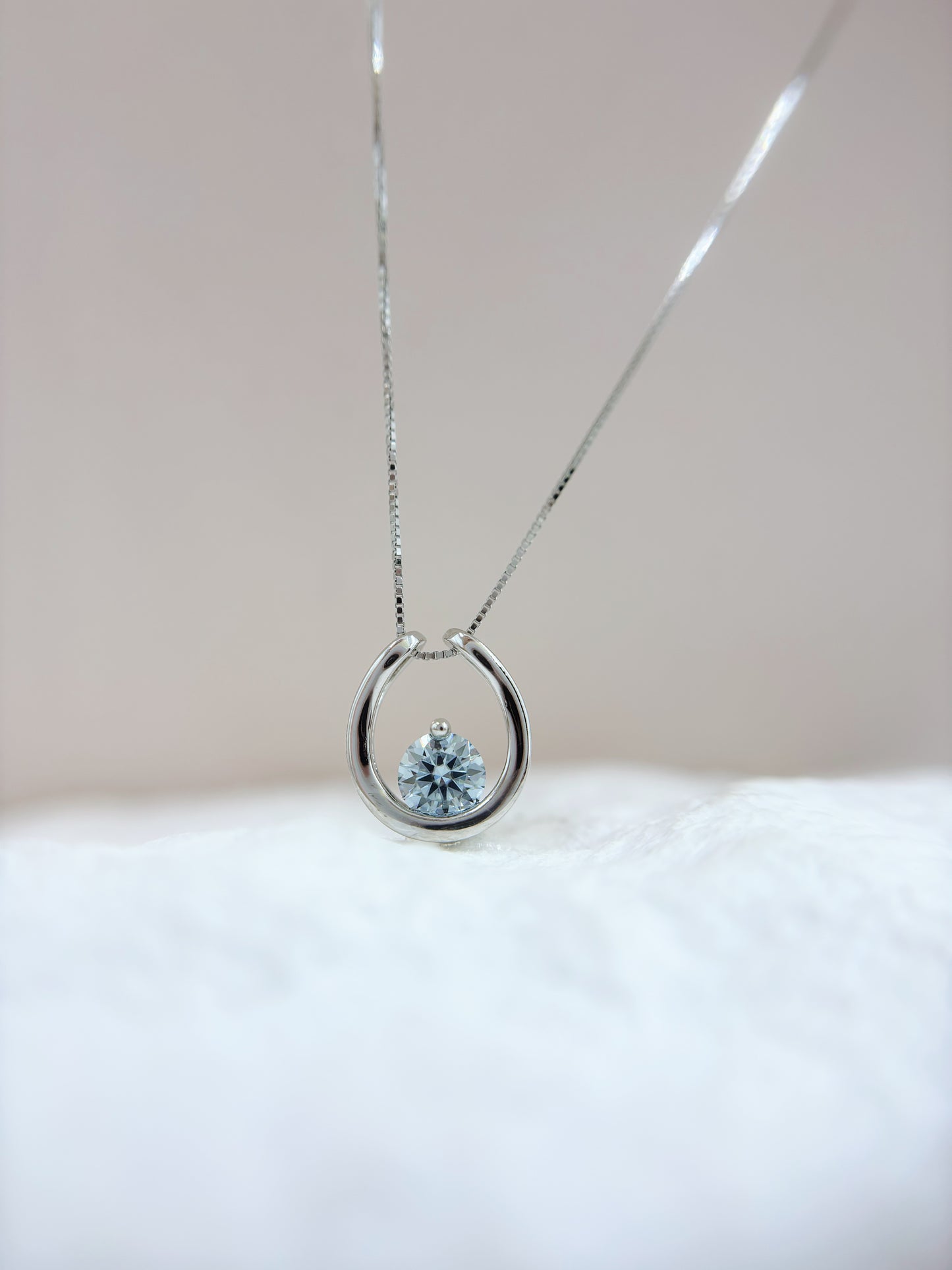 Necklace | 0.5 Carat | Slate Blue Grey