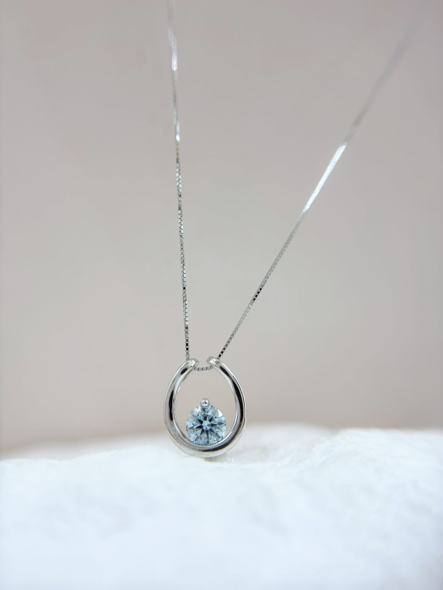 Necklace | 0.5 Carat | Slate Blue Grey