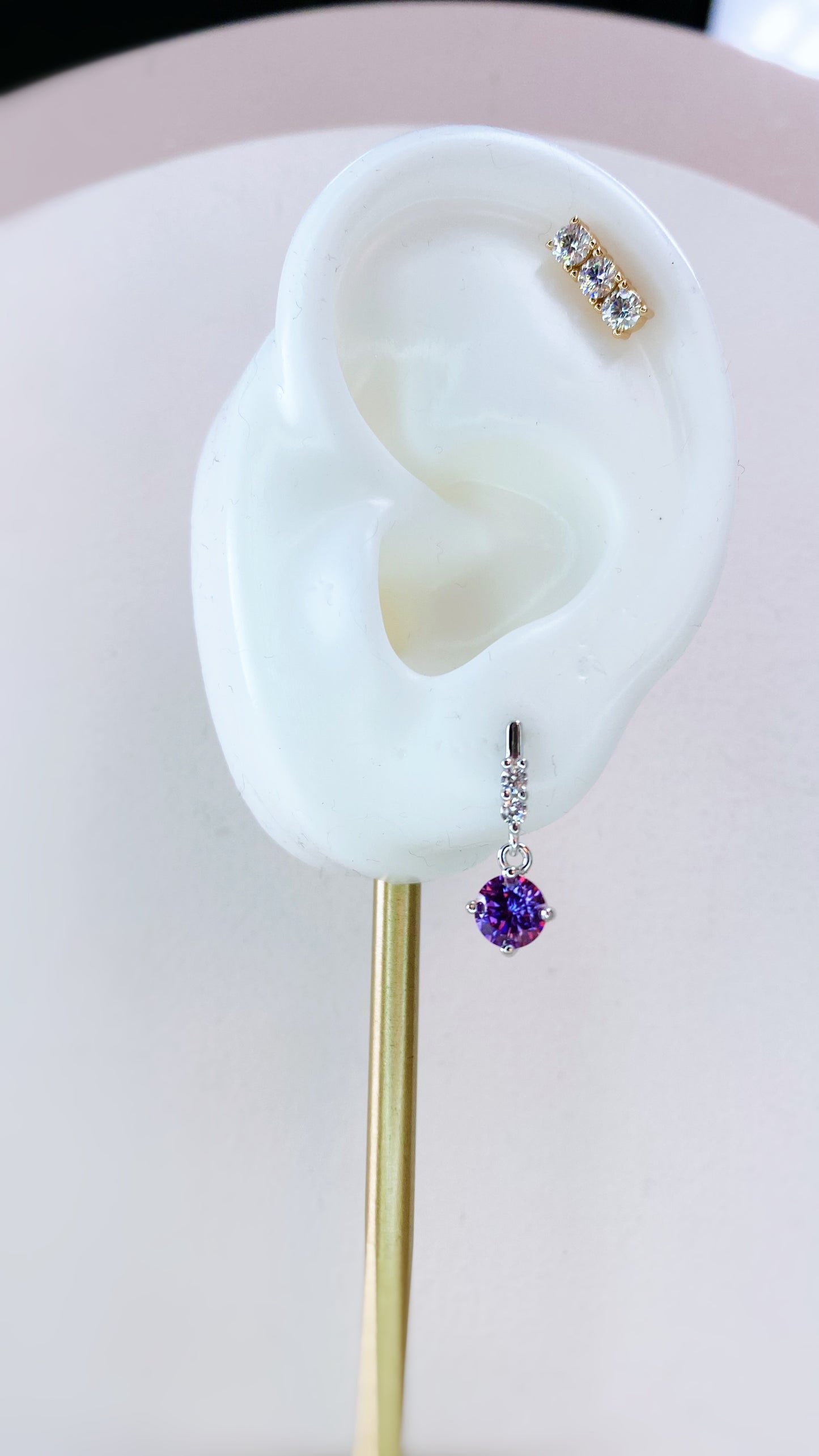 Earrings | 0.5 Carat | Aubergine Purple