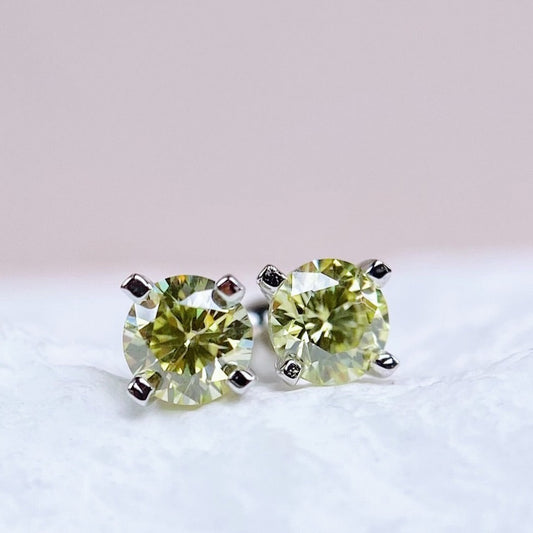 Made To Order: Screwback Earrings | 0.3 Carat | Canary Yellow