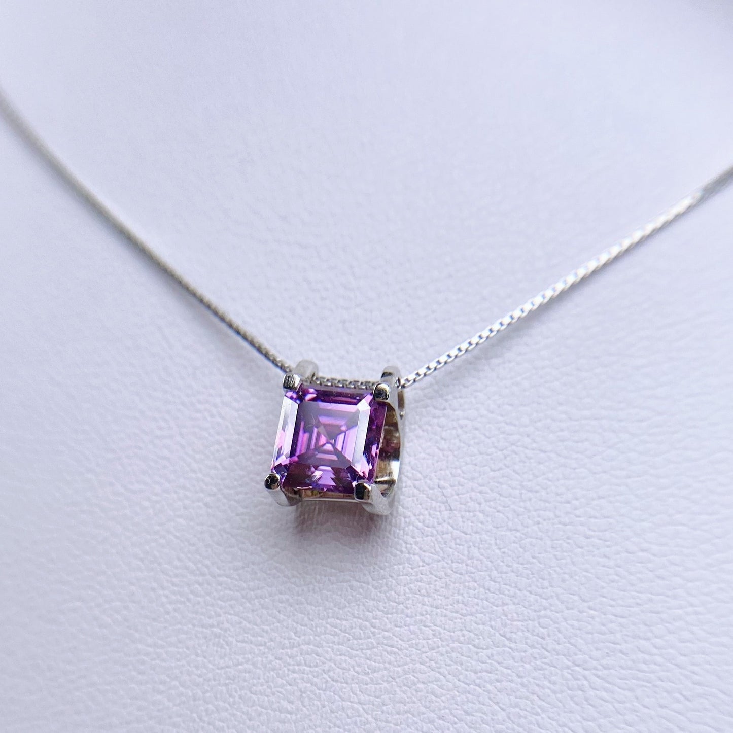 Necklace | 2 Carat | Aubergine Purple